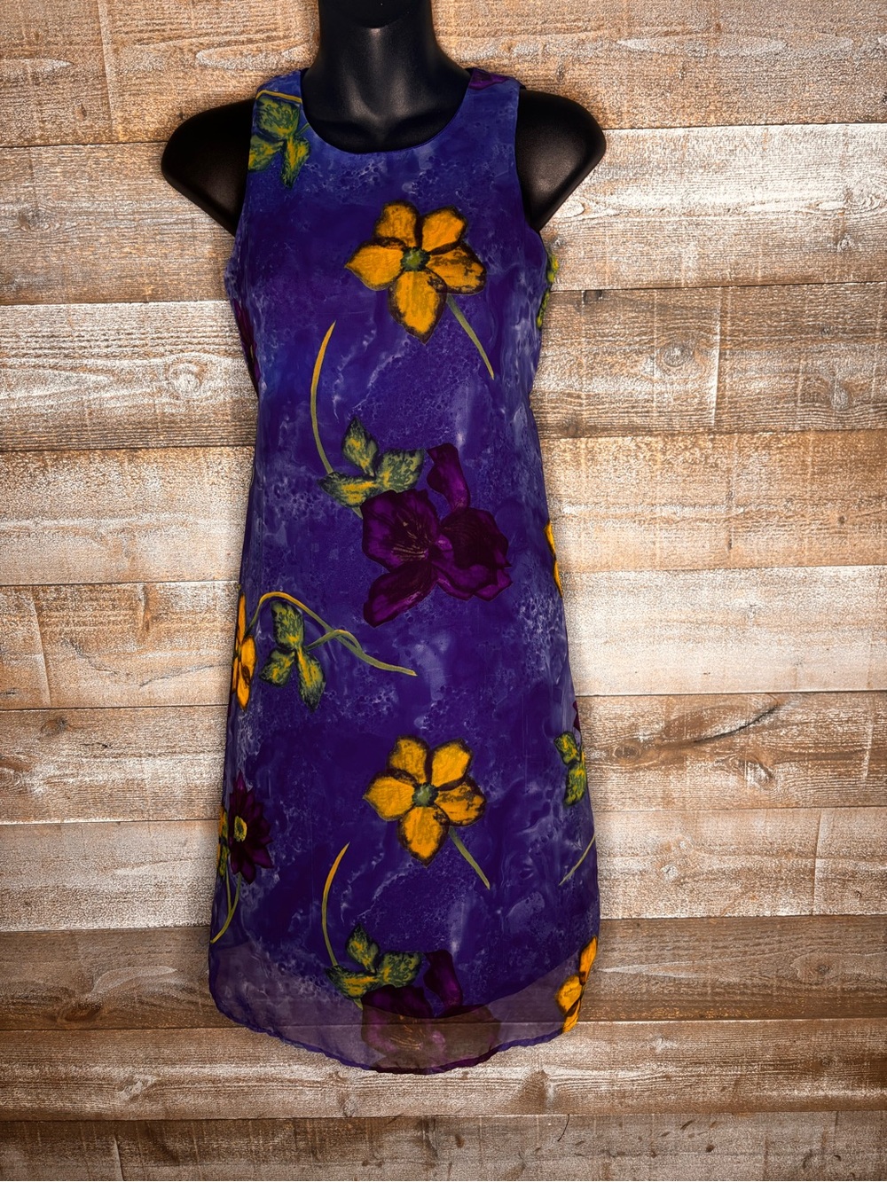 90s Sweet Soda by Great Escape girls Purple Floral Sleeveless Shift Dress